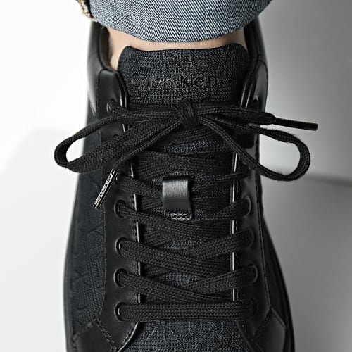 Baskets Low Top Lace Up Mono Jacquard 0975 Black Mono