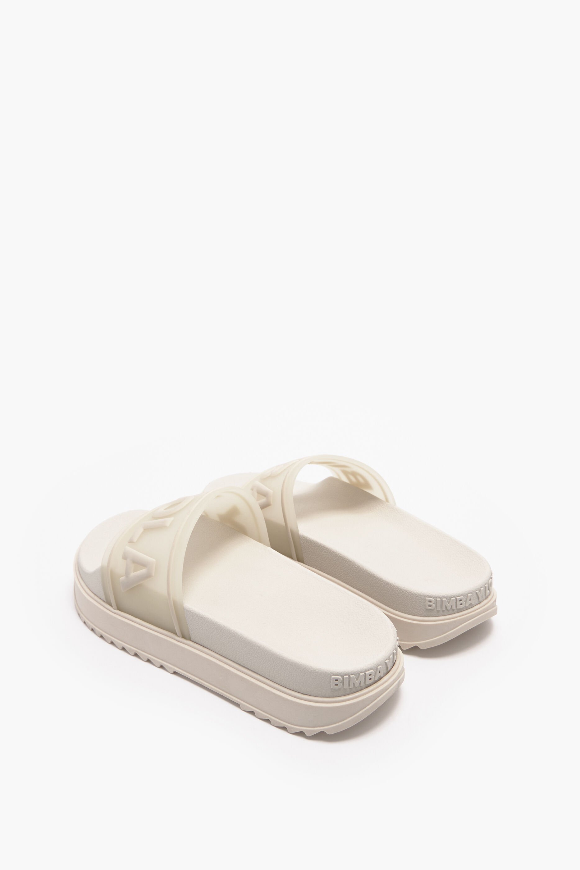Chinelo plataforma com logo branco