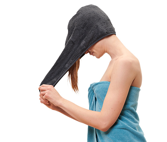 Turban-Handtuch, anthrazit