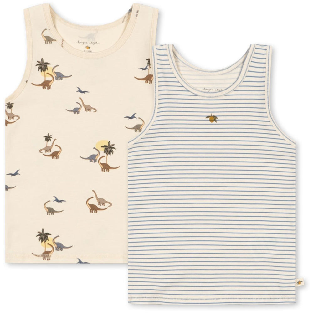 Køb Konges Sløjd Kubi/Stripe Bluie Basic 2 Pak Tanktop GOTS
