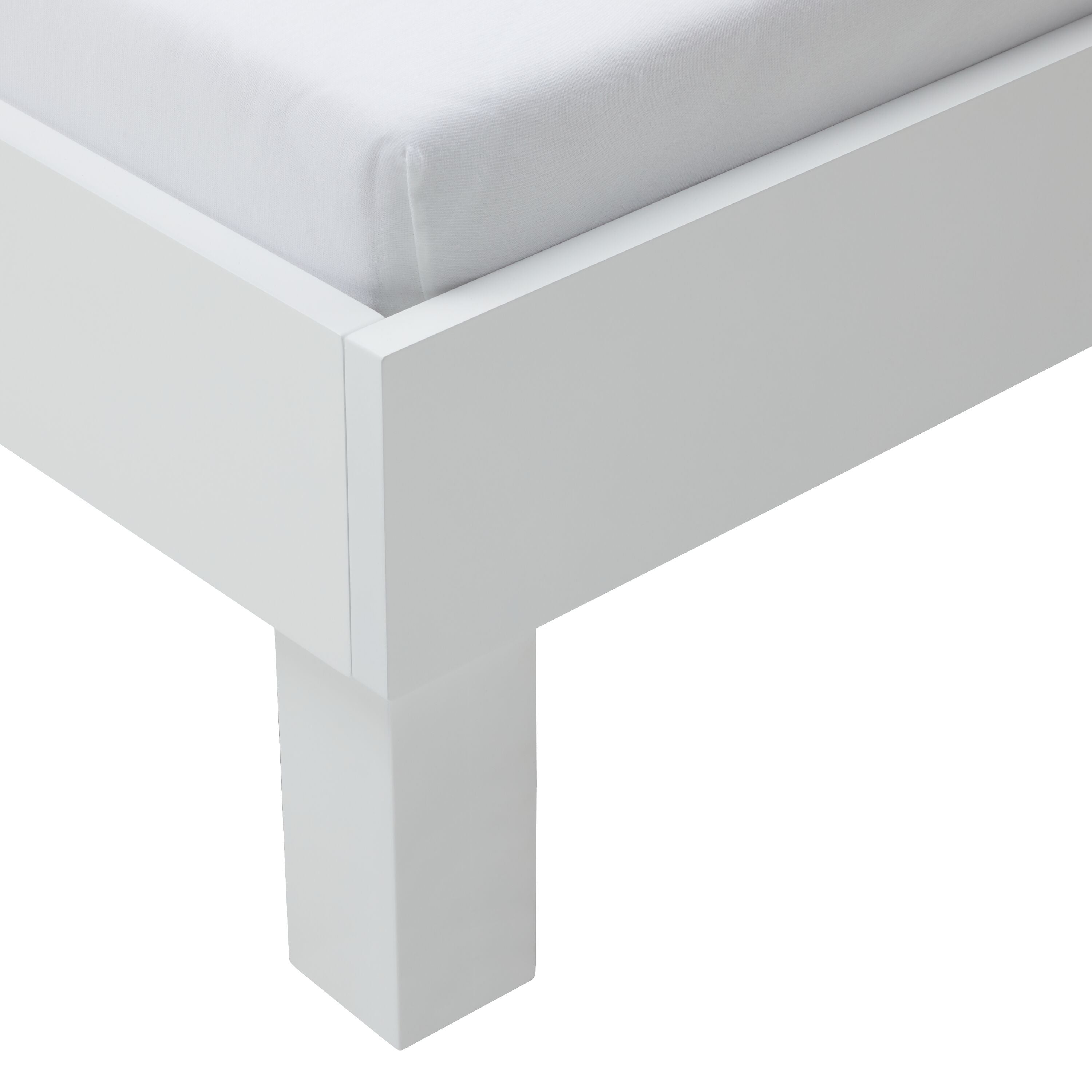CARA Bett - Weiss / B: 90.0 cm x T: 200.0 cm