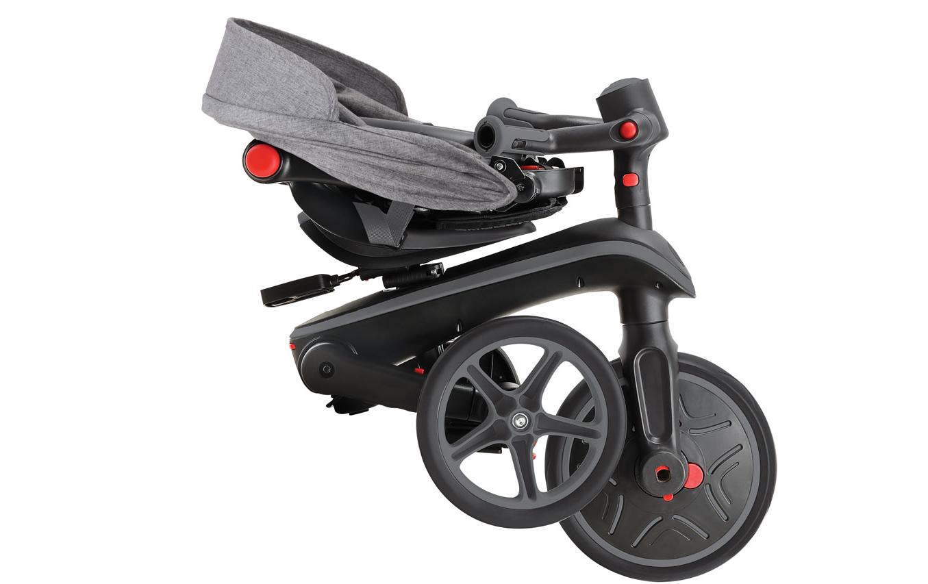 Trike Explorer Foldable 4 in 1, Schwarz/Grau<br>All-in-One-Baby-Dreirad und Kinder-Laufrad