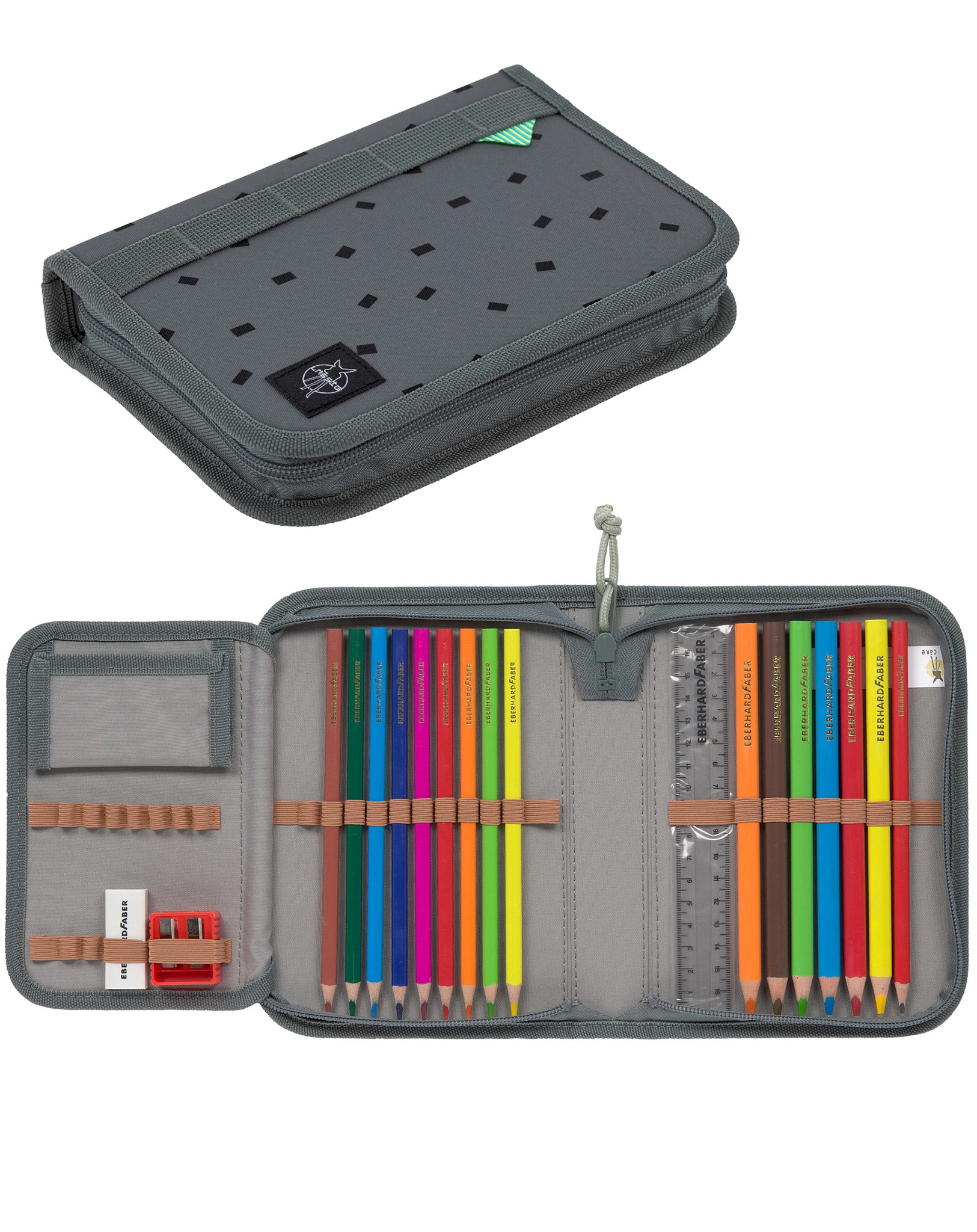 Schulranzen-Set FLEXY UNIQUE (30x25x40) 7-teilig in speckles anthracite