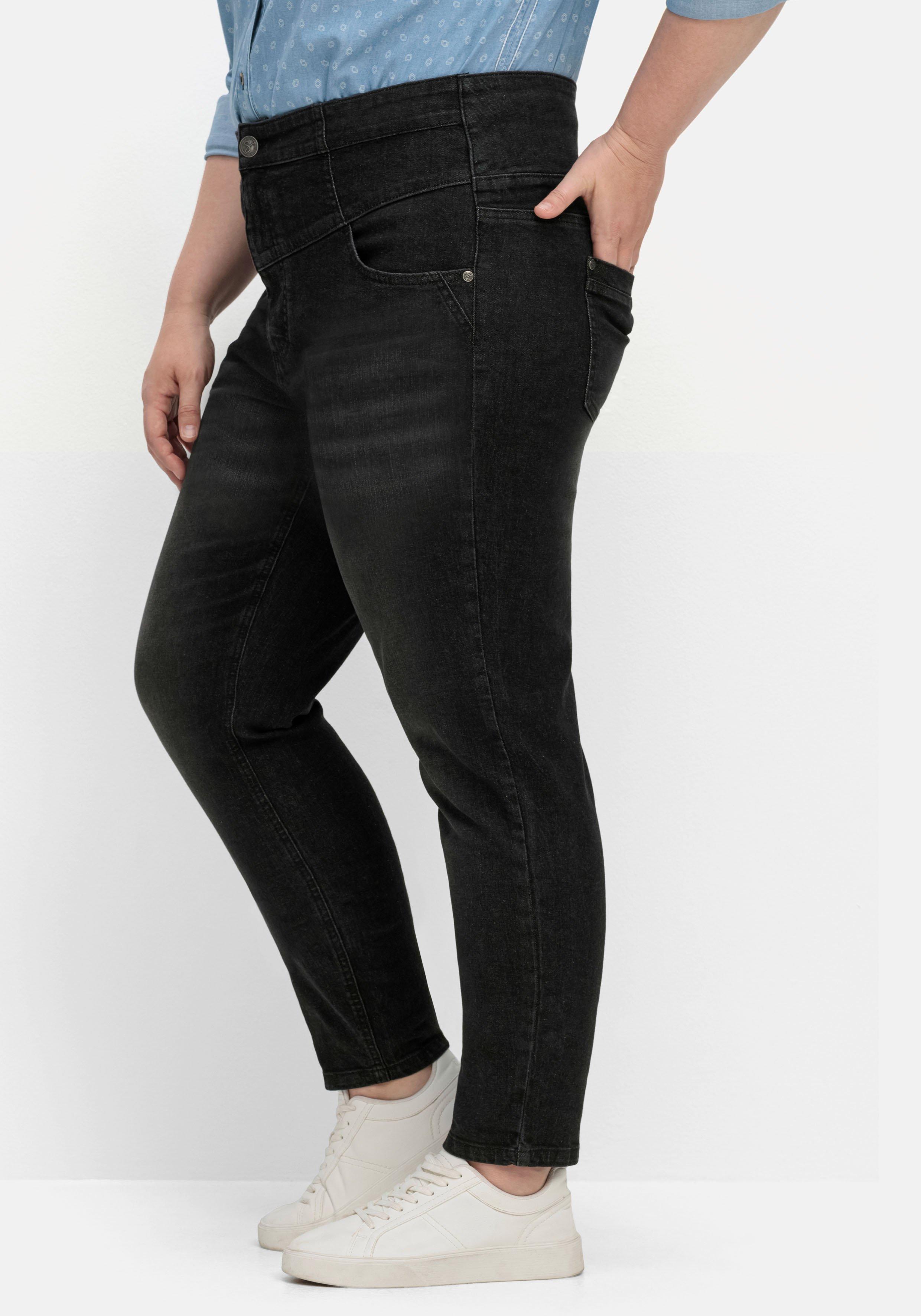 Schmale High-Waist-Jeans in Curvy-Schnitt ANNE