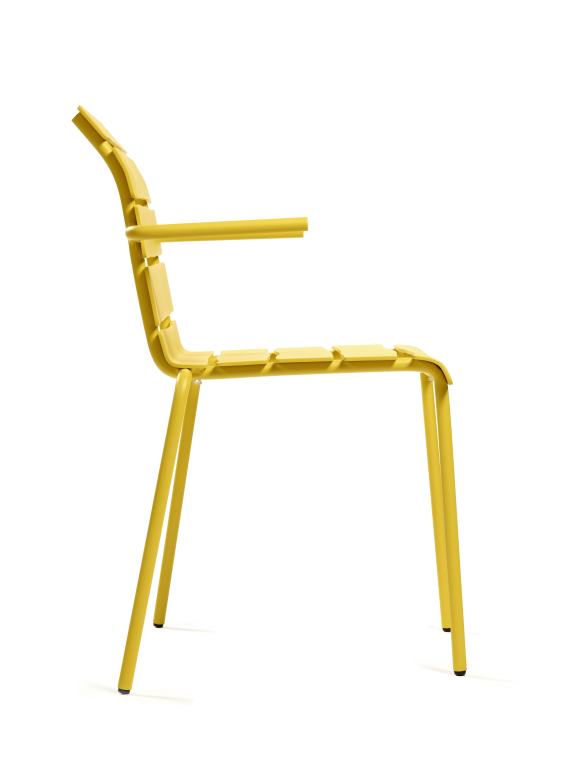 Valerie Objects Aligned tuinstoel met armleuning off white