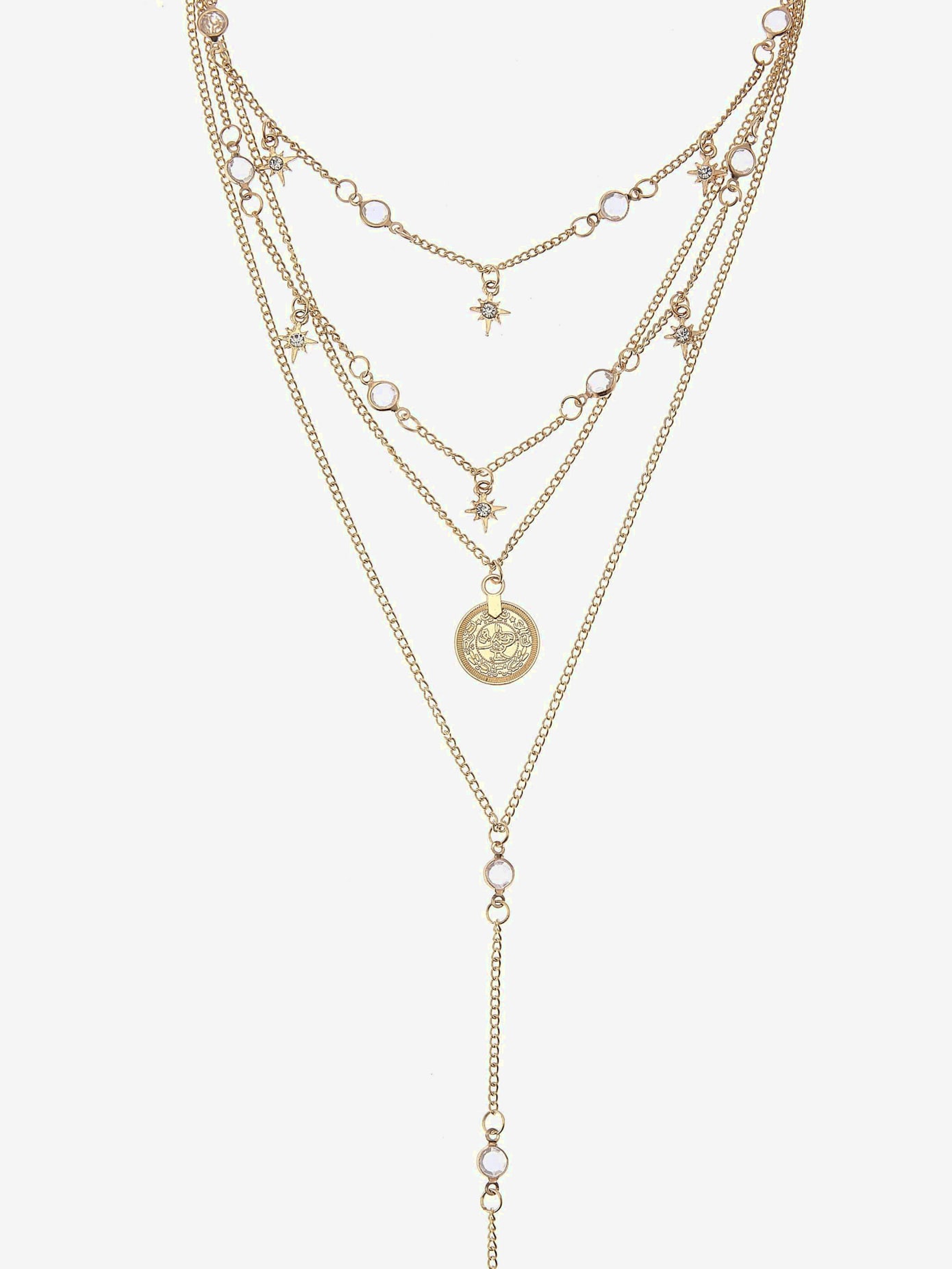 Chaîne avec pendentif avec petits pendentifs