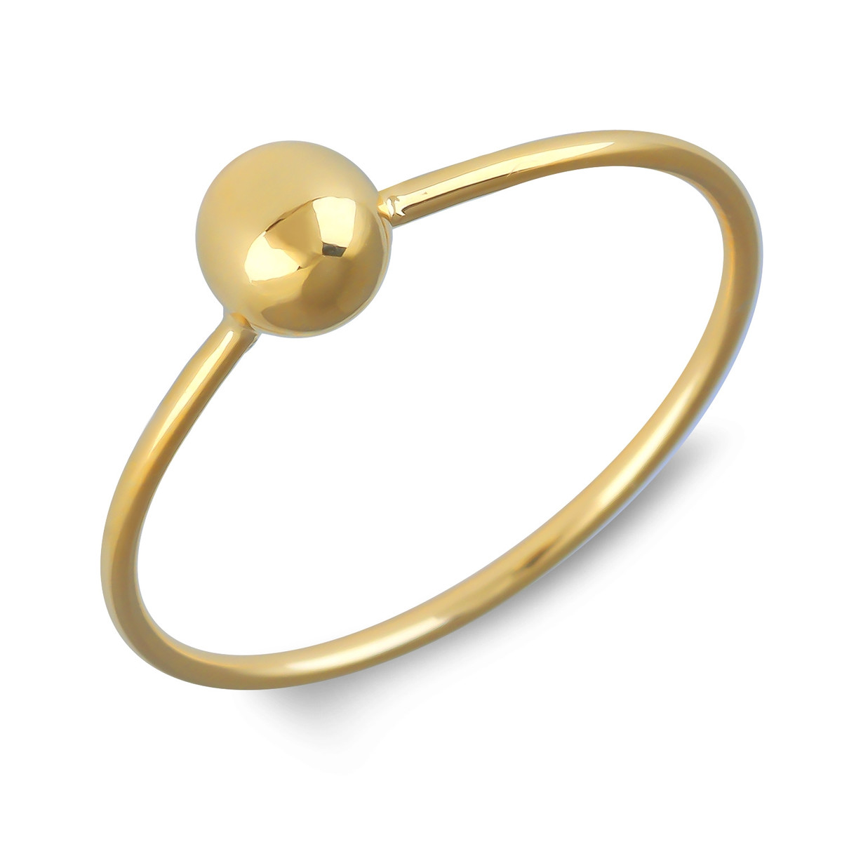 Bague plaqué or boule 5MM