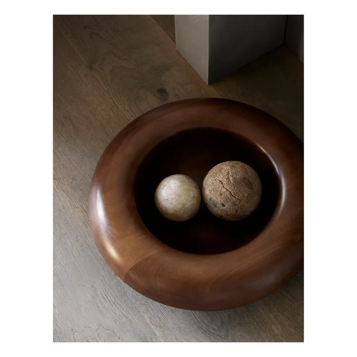 Audo Copenhagen Bol décoratif rond en bois  | Marron