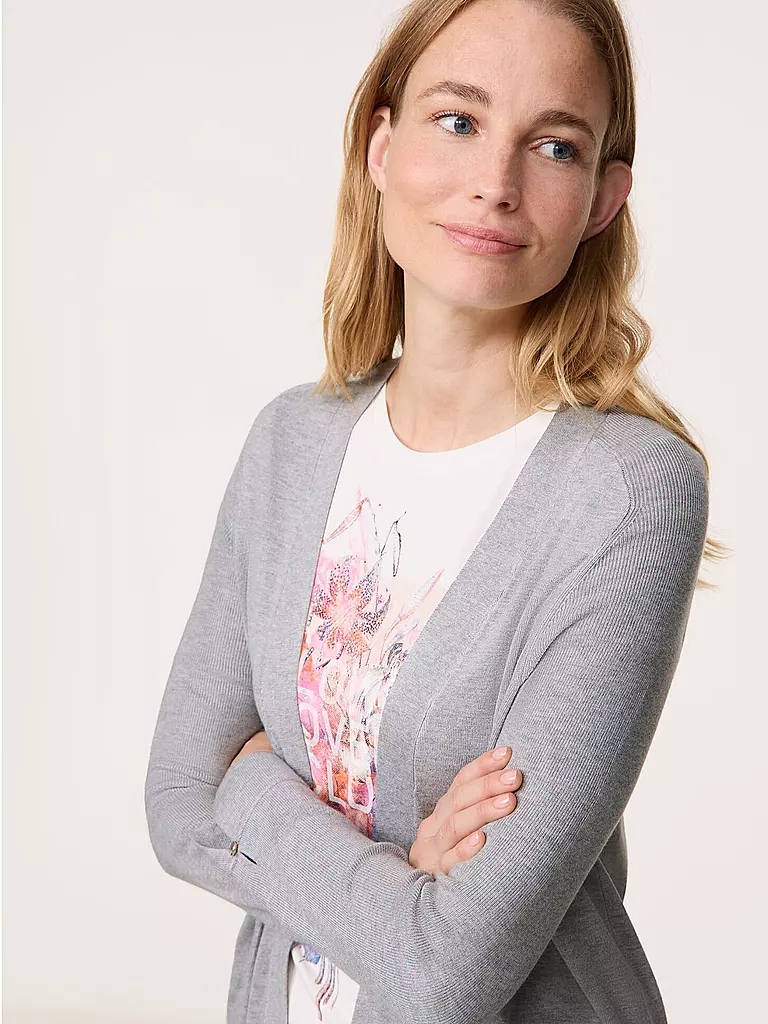GERRY WEBER Strickjacke silber