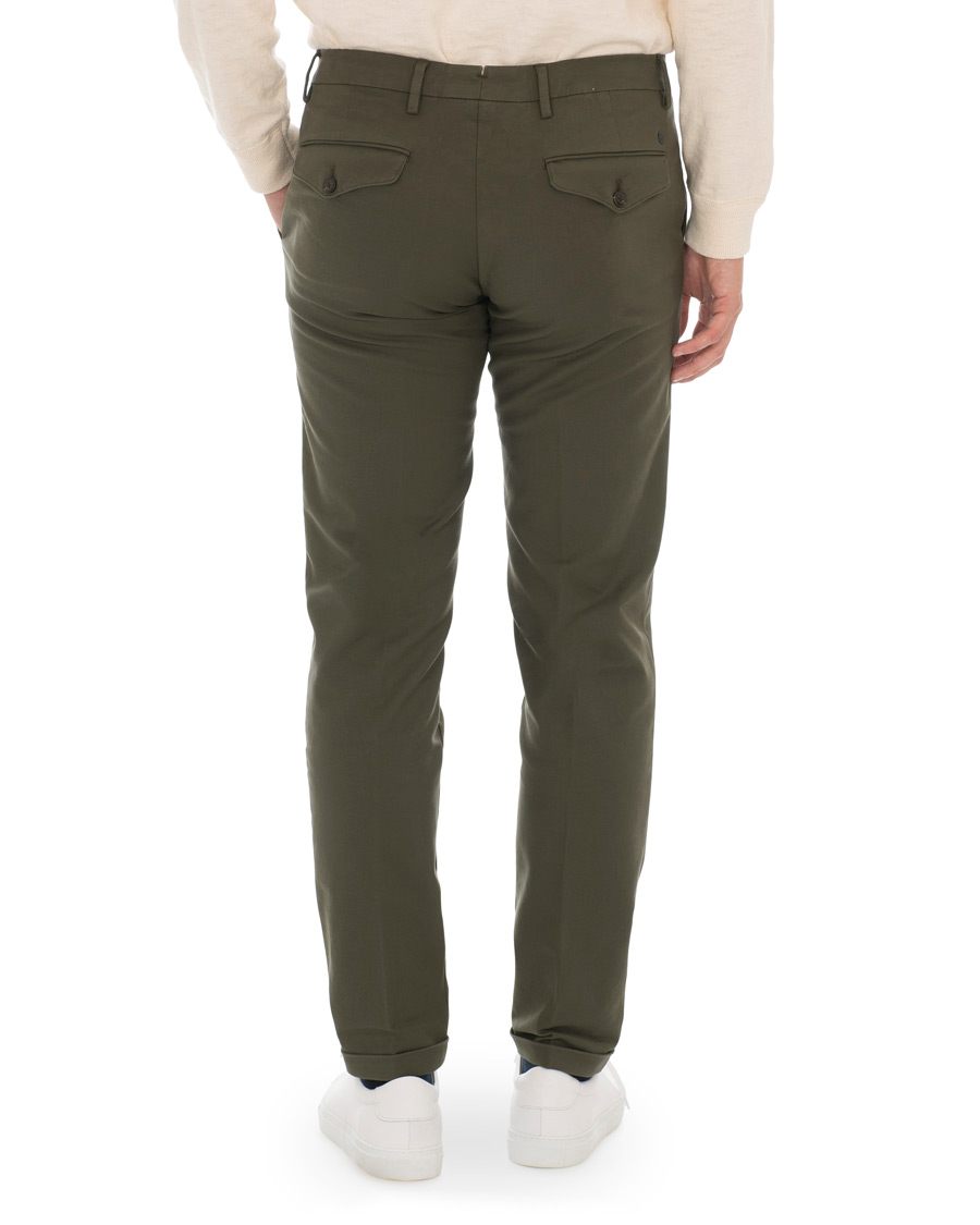 NN07 Scott Regular Fit Stretch Trousers Army Green