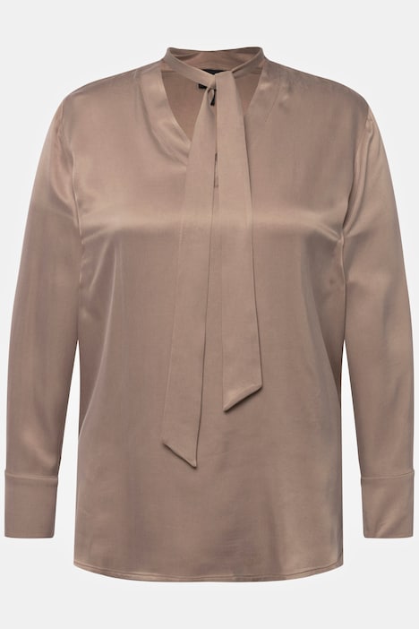 Cuprobluse, Schluppe, V-Ausschnitt, Langarm