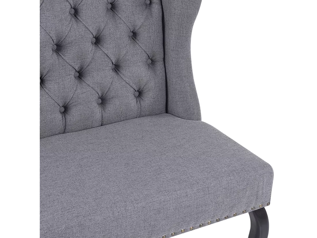 Canapé banquette 2 places en tissu gris foncé TORSBY