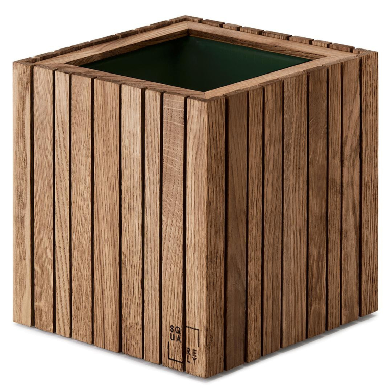 Squarely Copenhagen GrowON plantenbak incl waterreservoir 22x22 donker eiken