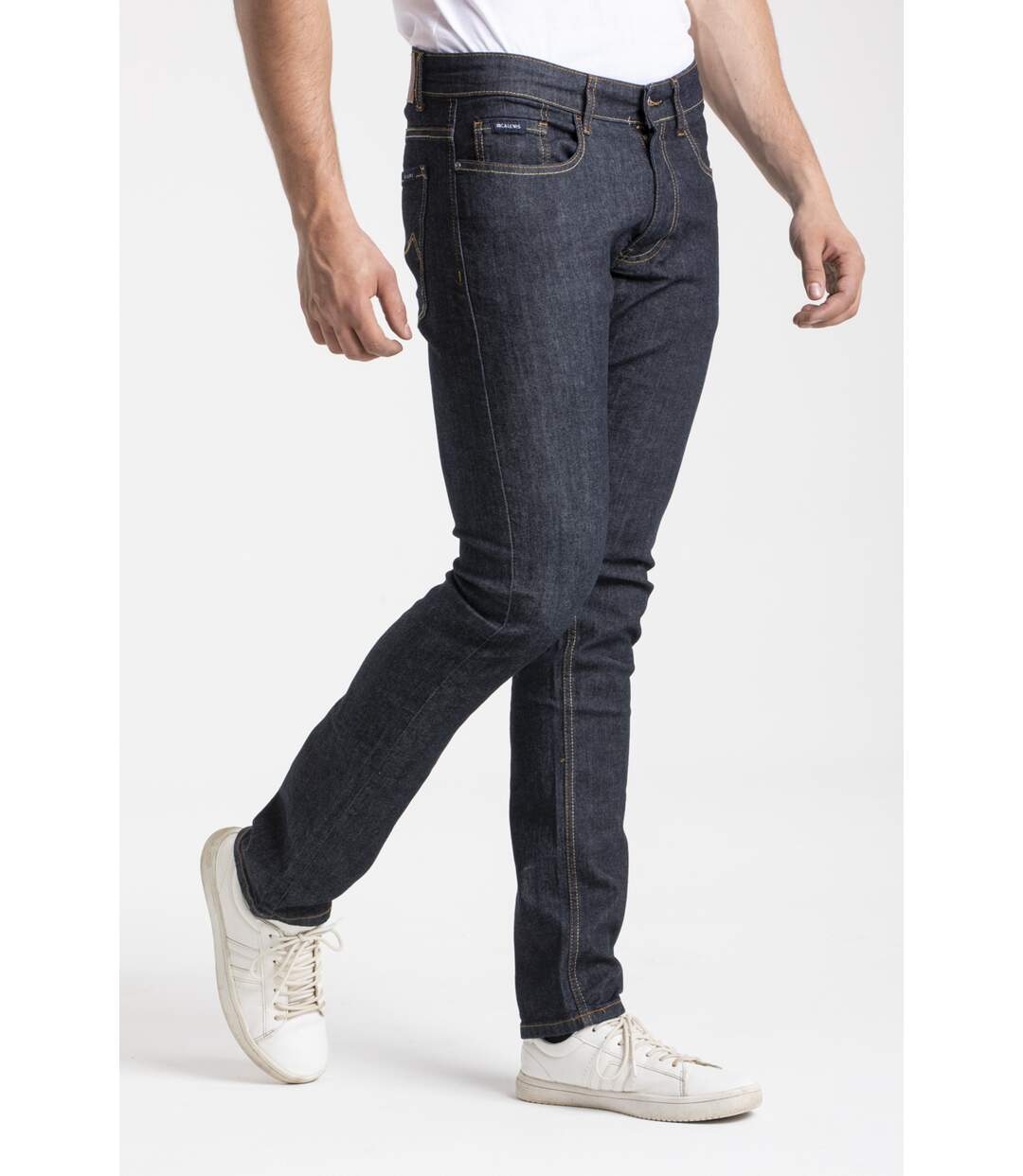 Jeans stretch Fibreflex® RL80 coupe droite ajustée brut BLEU