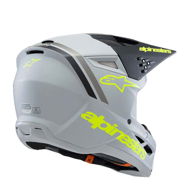 Alpinestars - Casque enfant Youth S-M3 Radium Gris / Noir / Jaune fluo