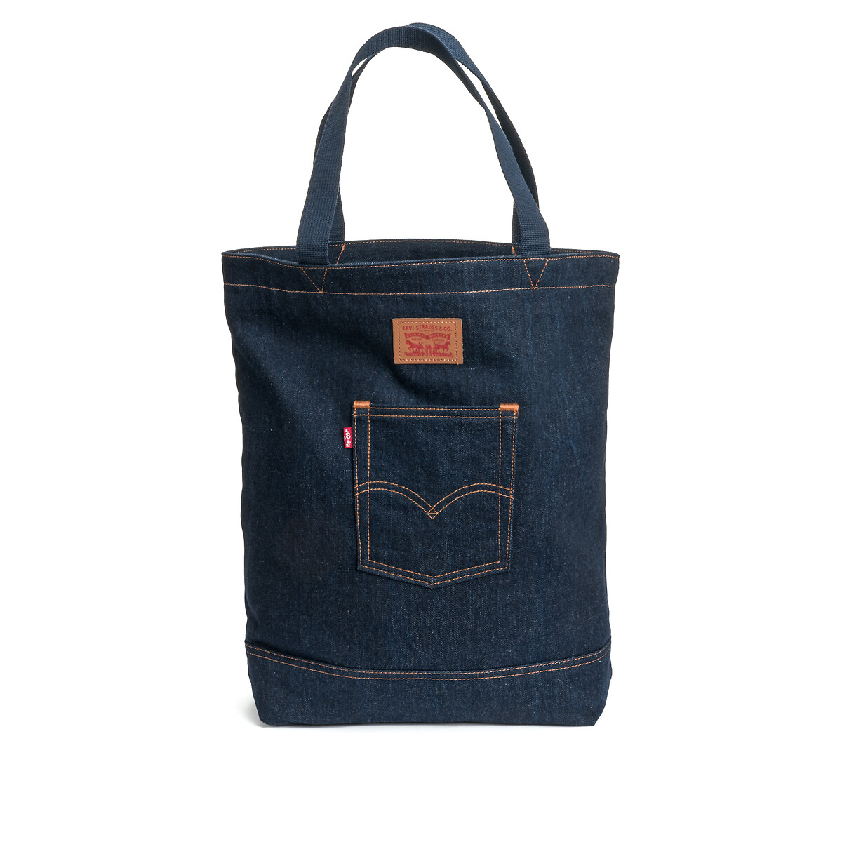 Bolsa tote Levi's® em jeans com bolso traseiro.