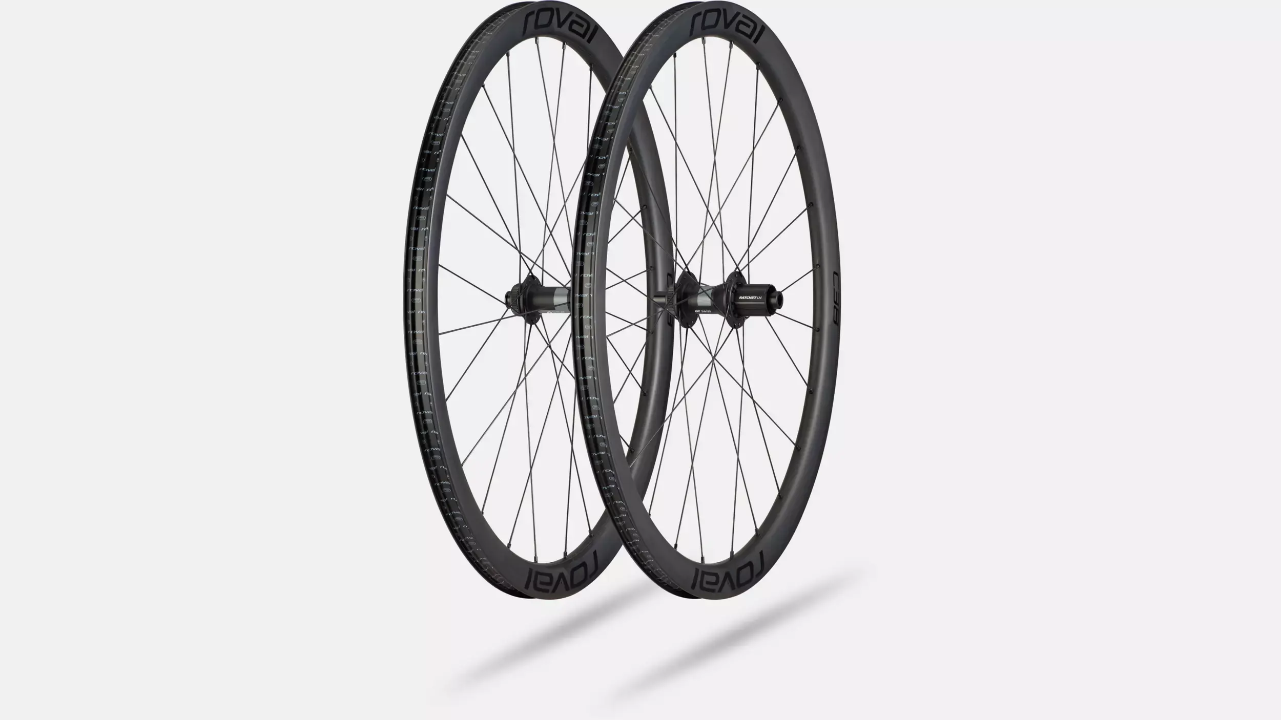 Roval Rapide C 38 Carbon Tubeless Disc Race Wielset Carbon/Zwart