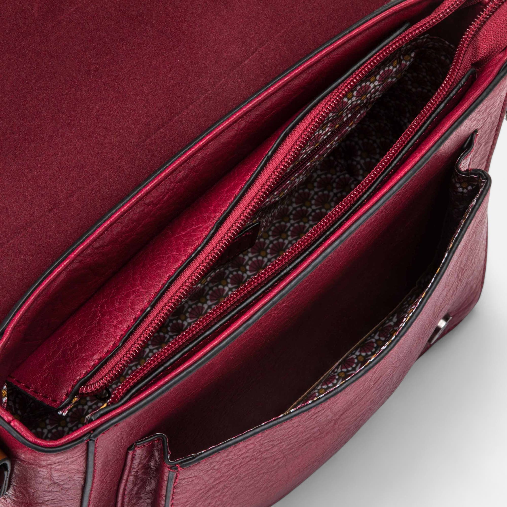 Sac bandoulière bordeaux
