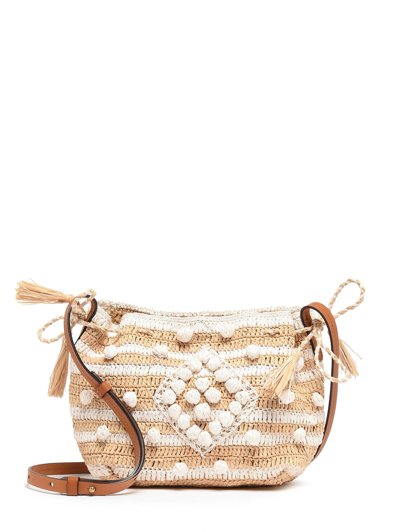 Sac bandoulire Raphia raye Raphia raye GERARD DAREL