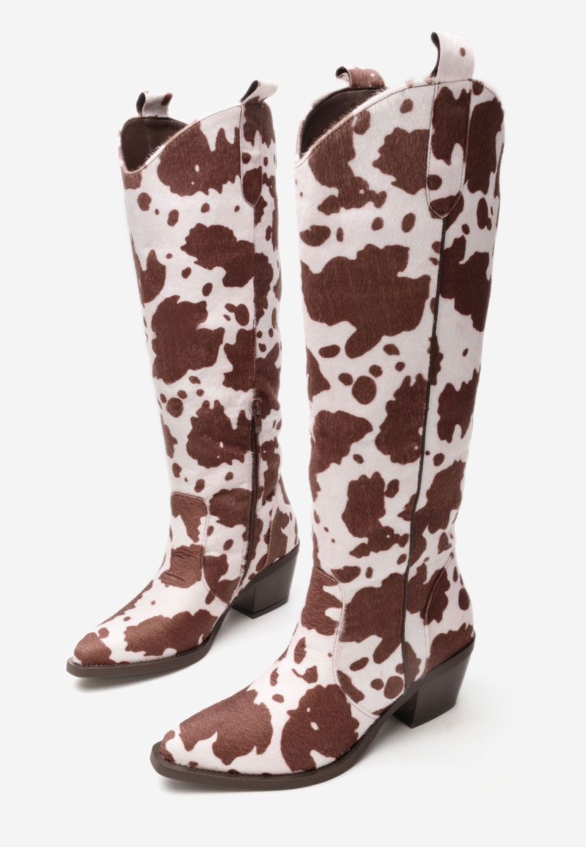 Bottes à talon carré brunes Ariah