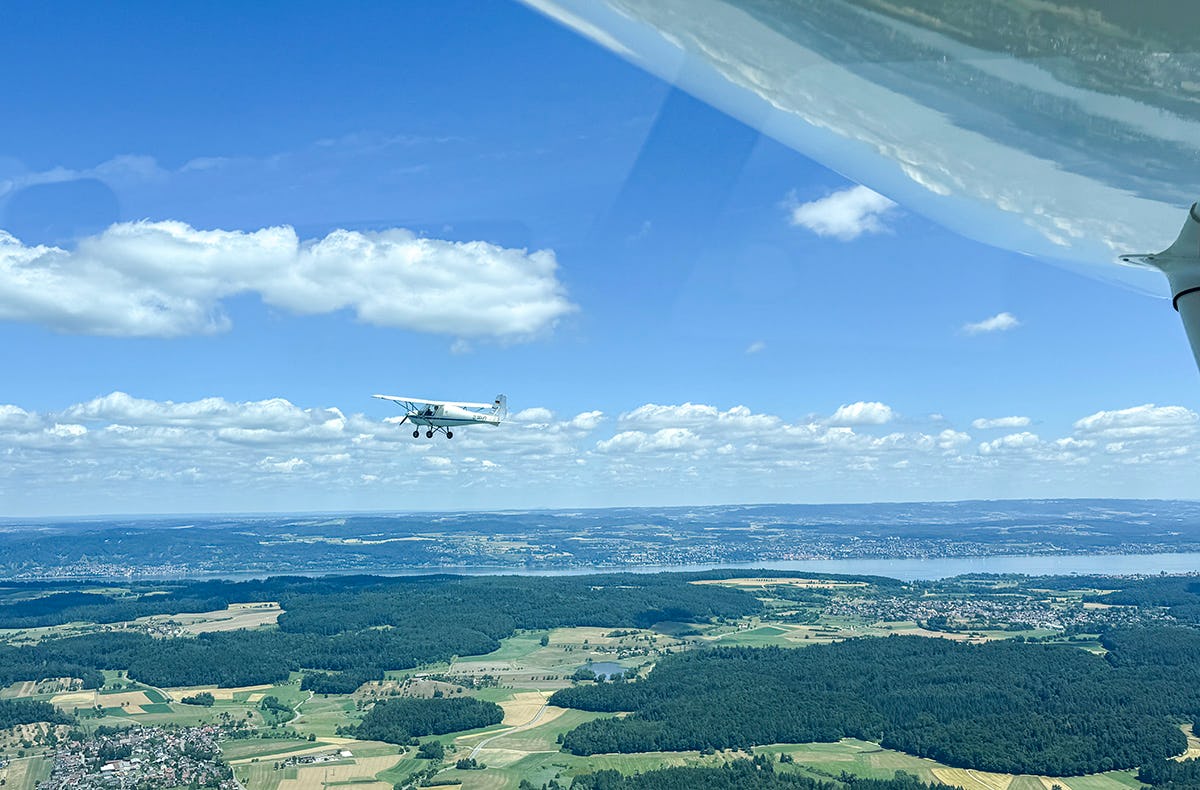 Flugzeug selber fliegen Raum Bodensee