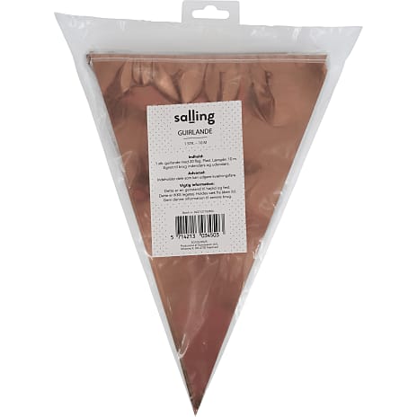 Guirlande med vimpel L:10 meter - Rosegold