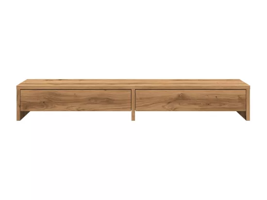 Support de moniteur et tiroirs chêne artisanal bois ingénierie