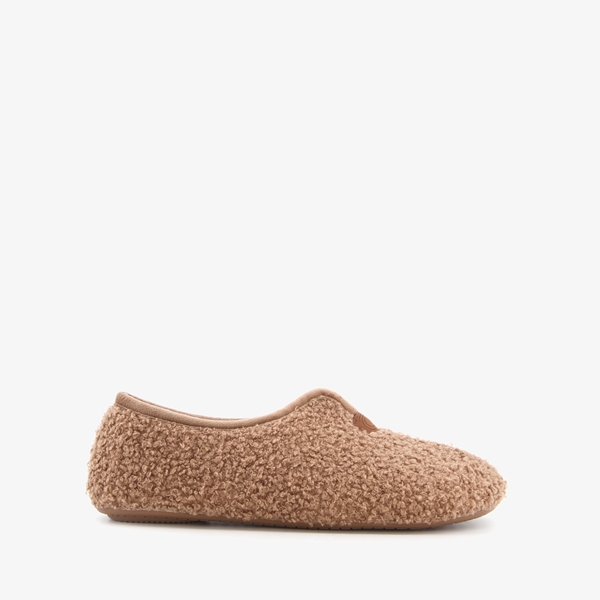 Thu!s dames teddy pantoffels bruin