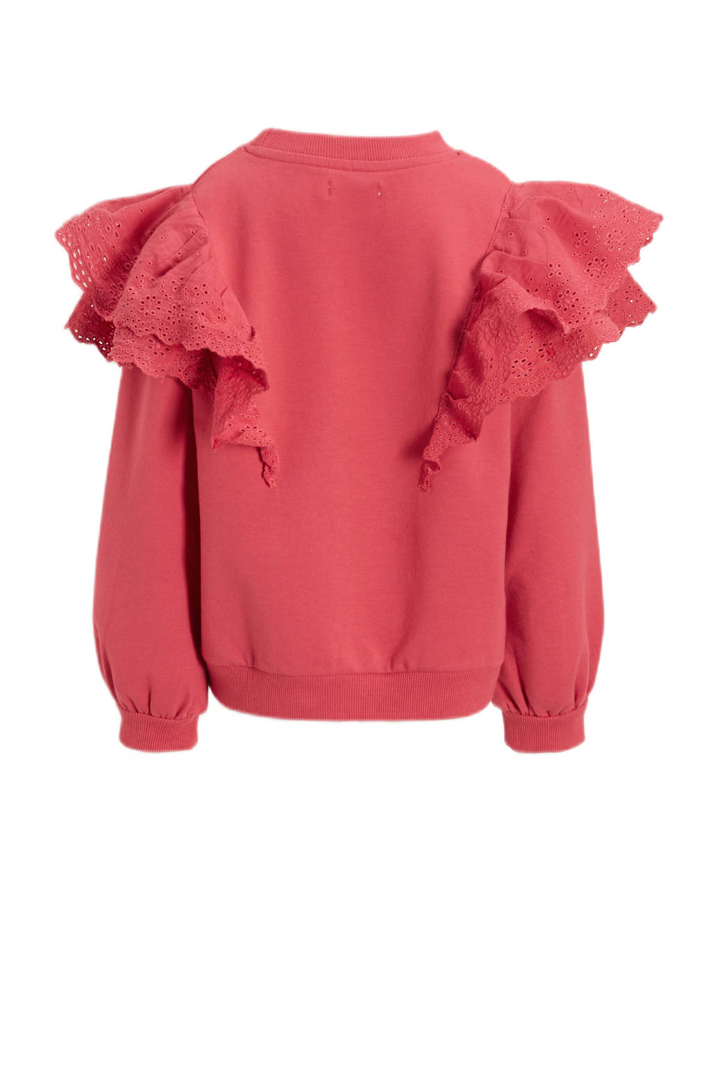Orange Stars sweater Nadja met ruffles roze