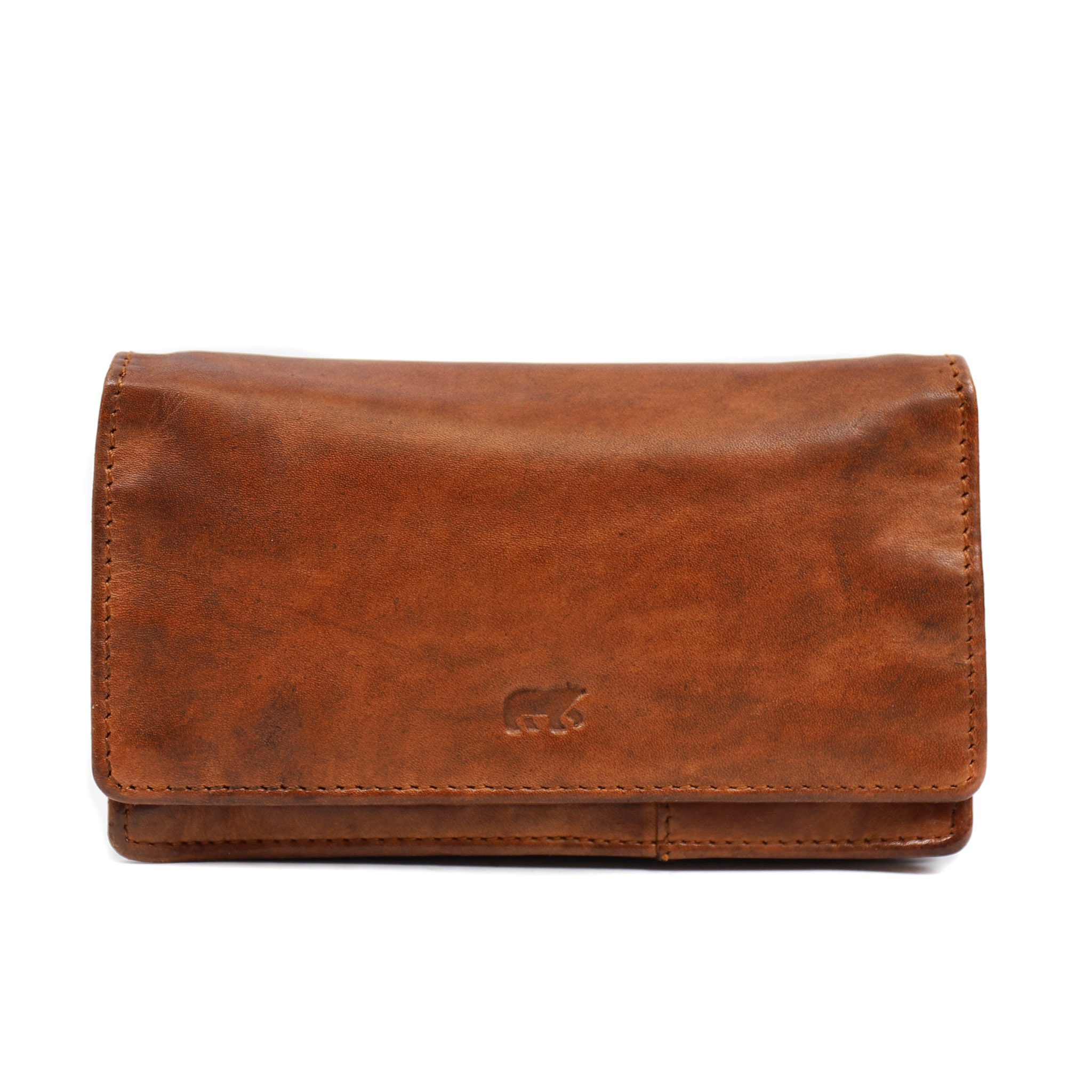 Bear Design Cow Lavato Portemonnee Emma Cognac CL782 RFID