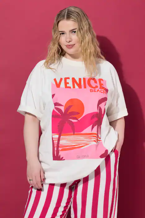 T-Shirt, oversized, Paloma Beach, offwhite