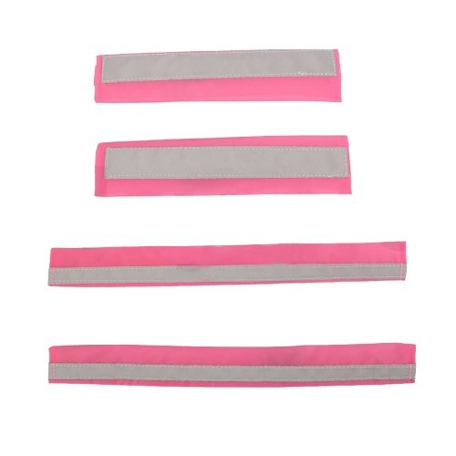 Kit refletor Roma para cabeçada e rédeas, rosa