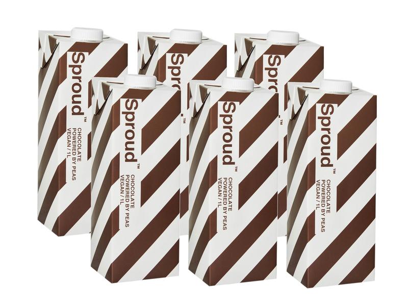 Sproud Chocolate Drink powered by peas 6 x 1 l Leckeres Erbsengetränk mit Protein