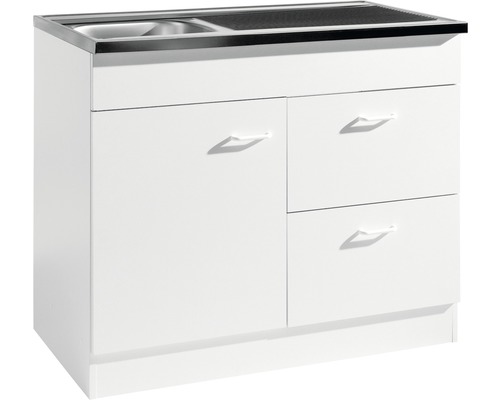 Held Furniture Spoelbakkast incl. spoelbak (Geen afmetingen BxDxH 100x50x85 mm) wit mat, gedemonteerd