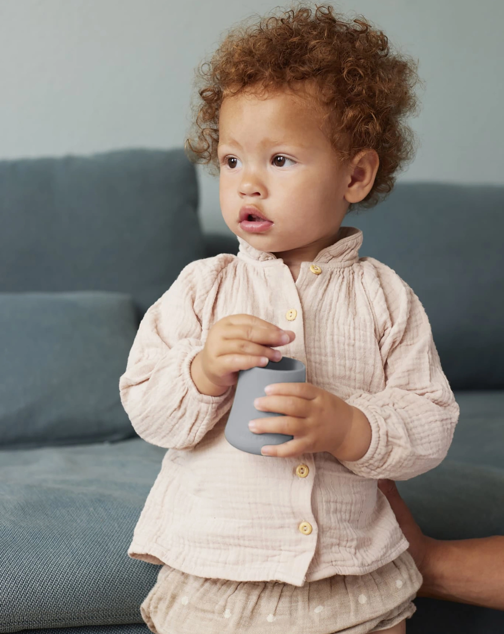 Silikon-Becher EVERYDAY BABY - DRINK & LEARN 2er Set in lila