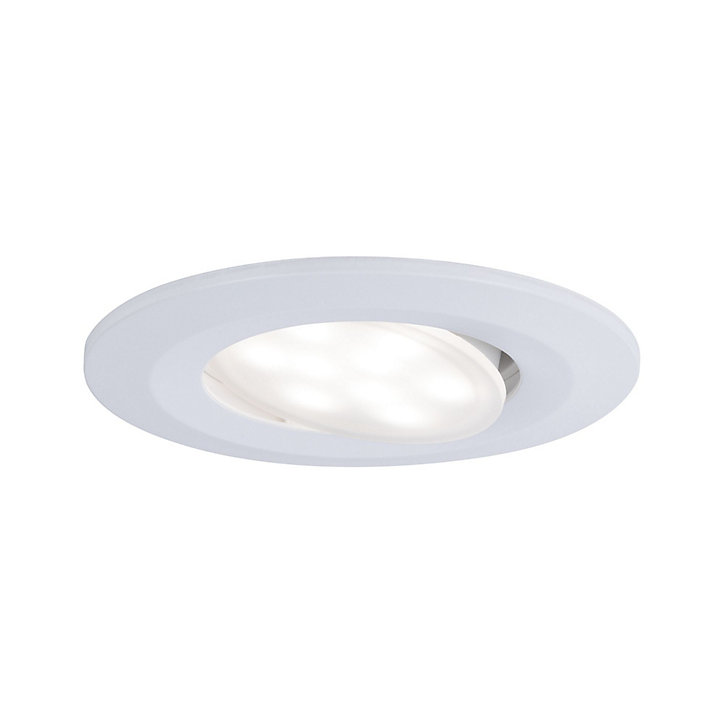 3 spots encastrables Calla LED intégrée 4000K IP65 3x680lm rond orientable blanc dépoli Paulmann