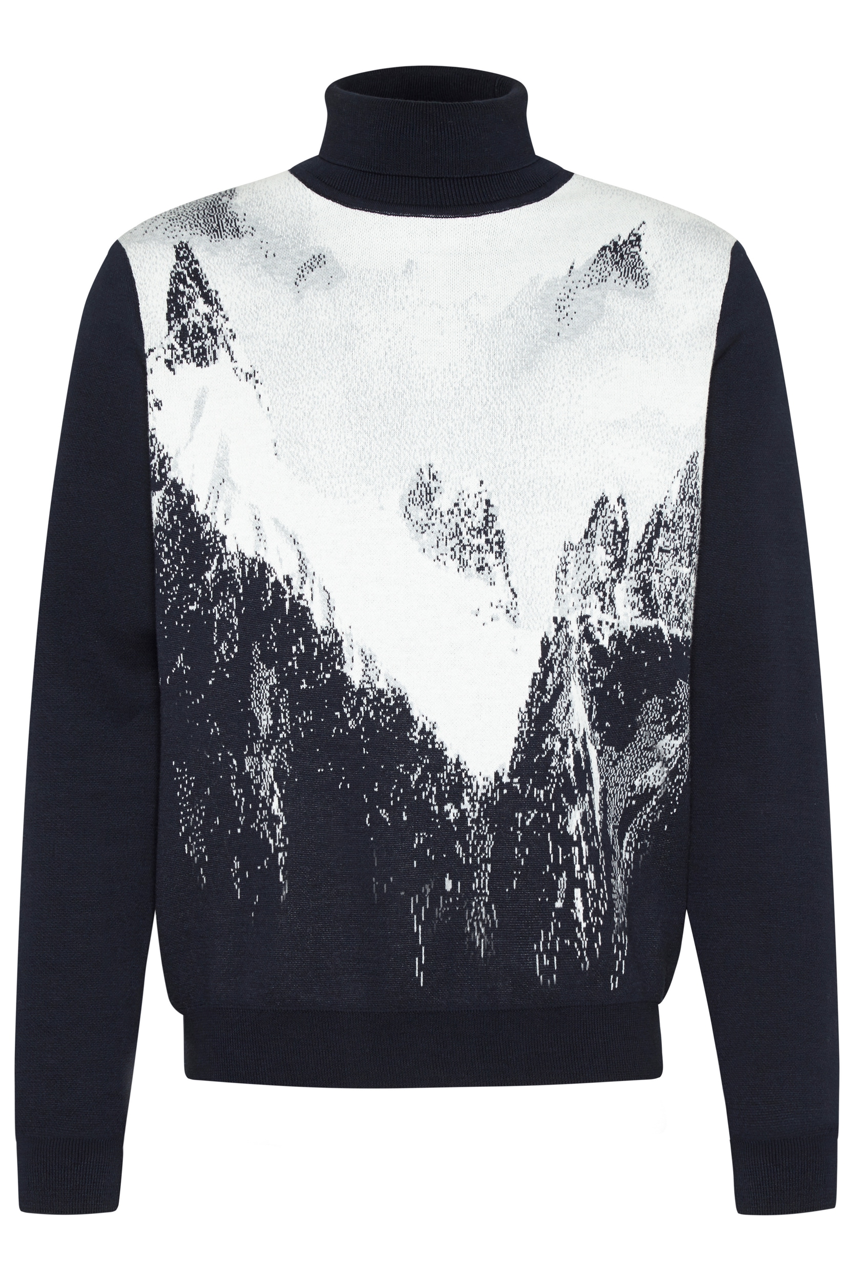 bugatti Rollkragenpullover , mit winterlichem Bergmotiv