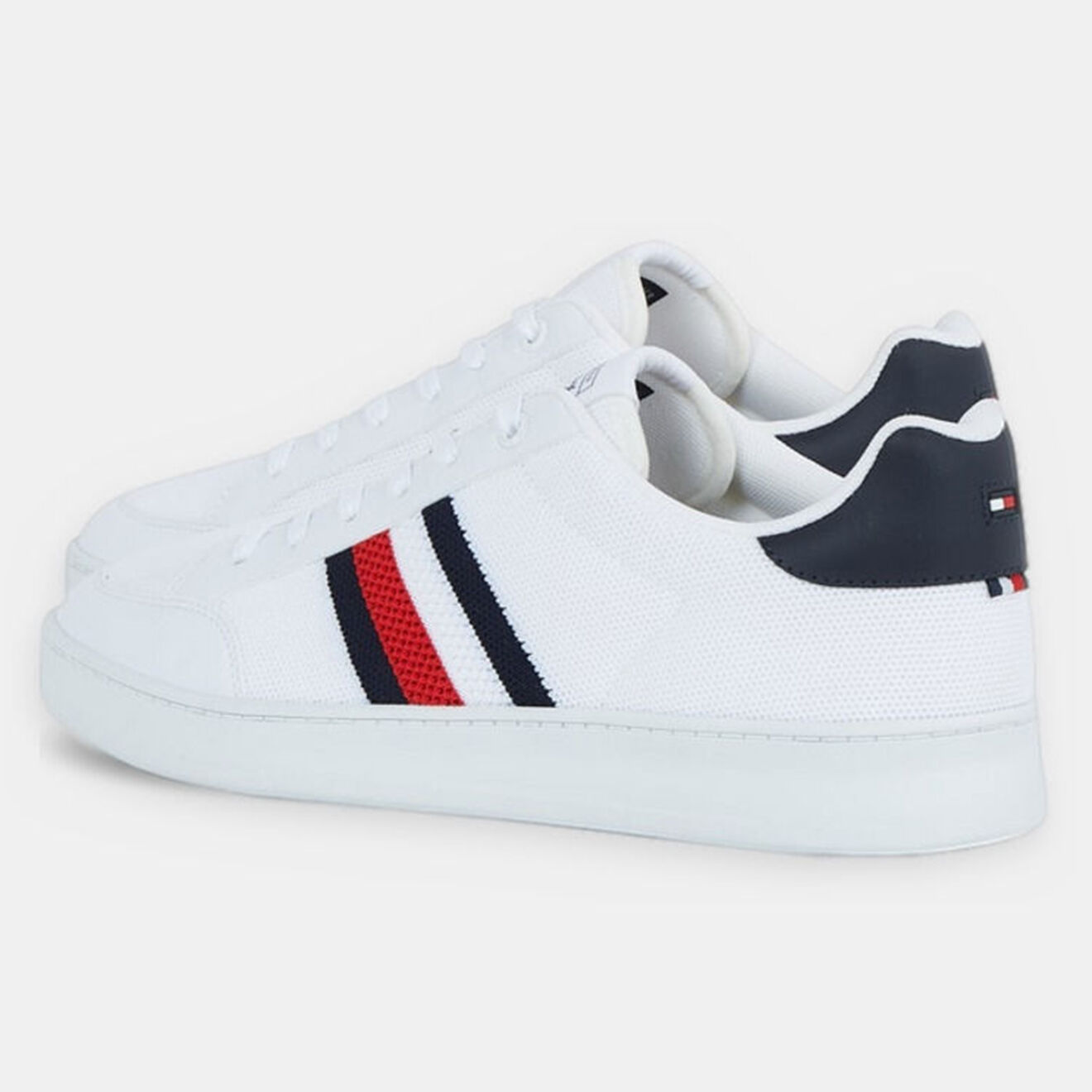 Tommy Hilfiger Tennis Retro Cupsole Knit blanches