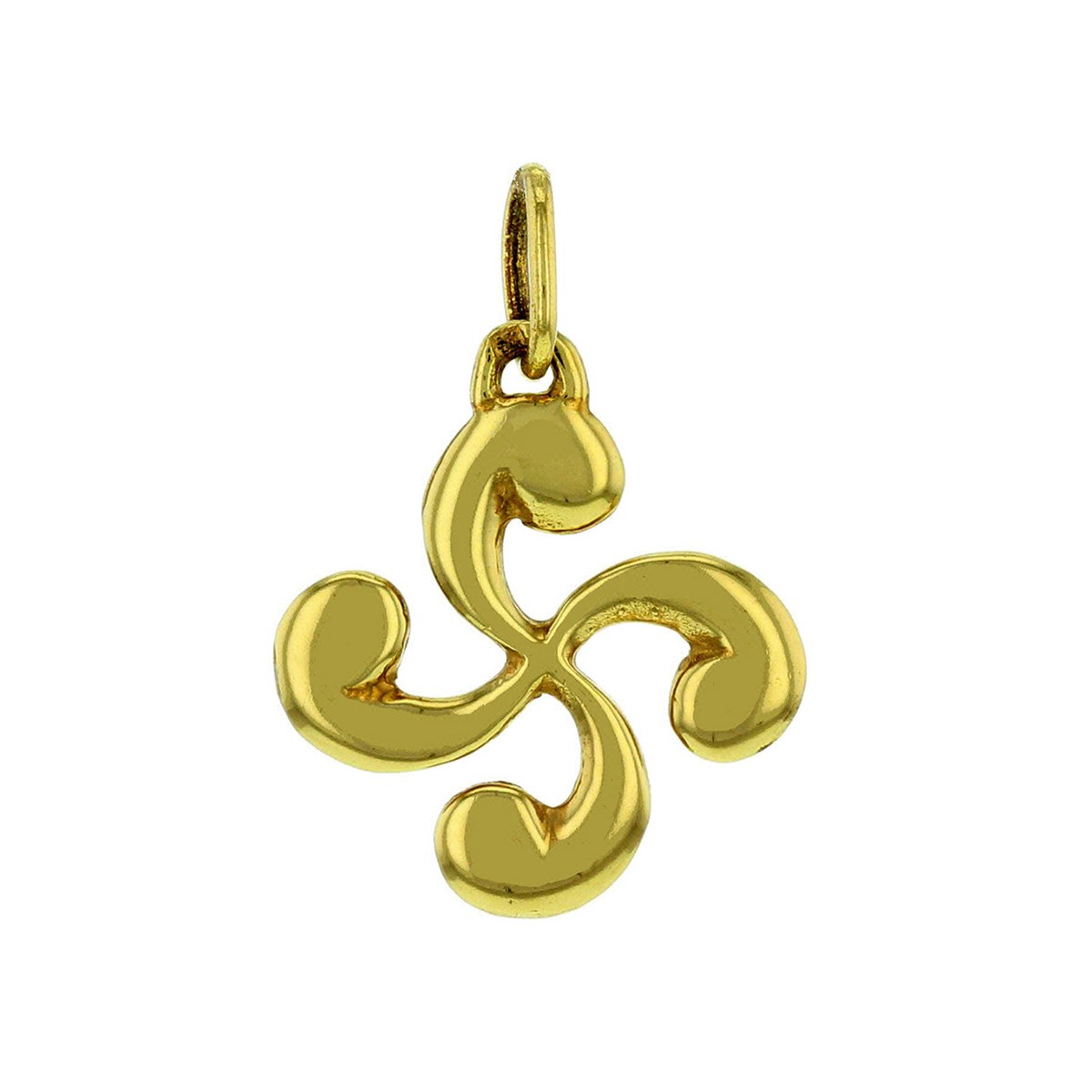 Pendentif Lauburu en or 18 carats croix basquemassive diamètre de 19 mm