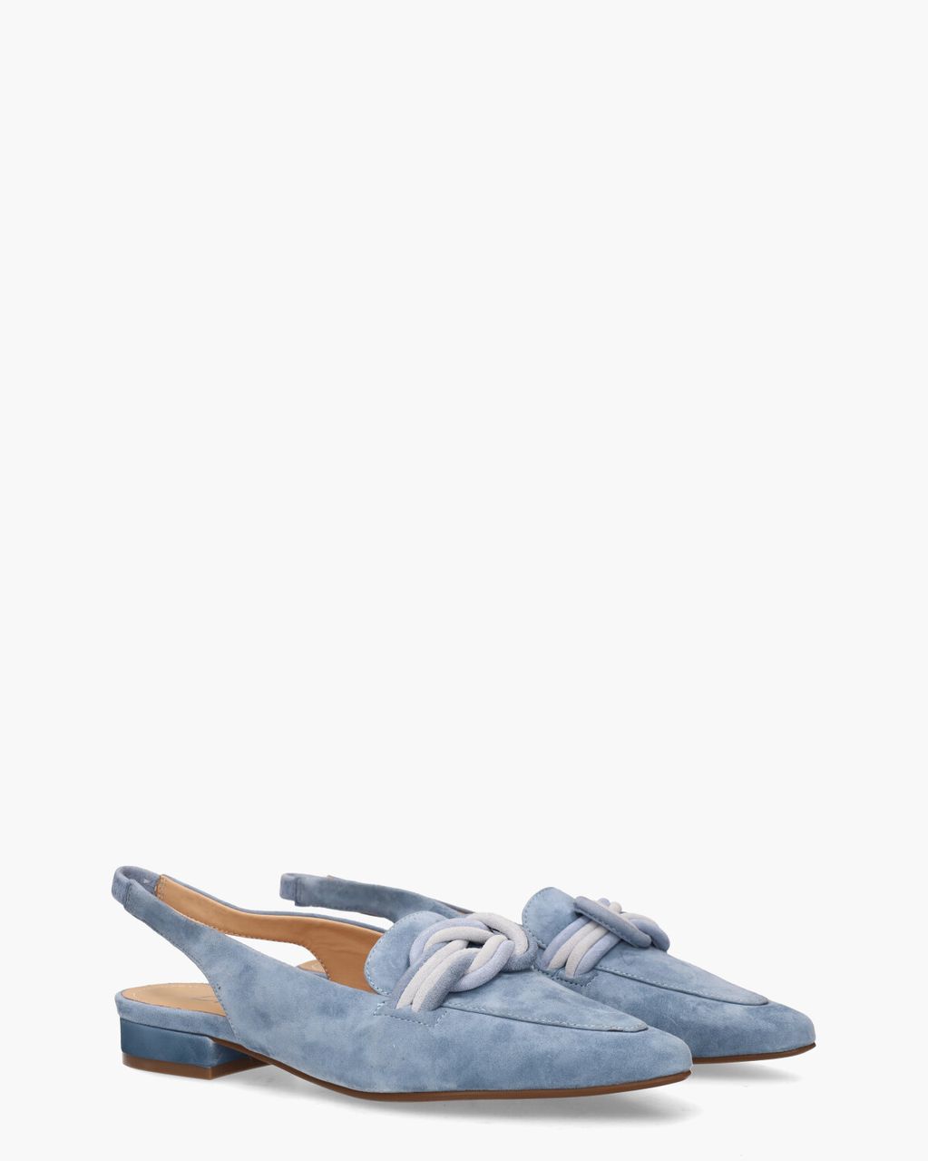 Di Lauro Teunice Lichtblauw Dames Slingbackloafers