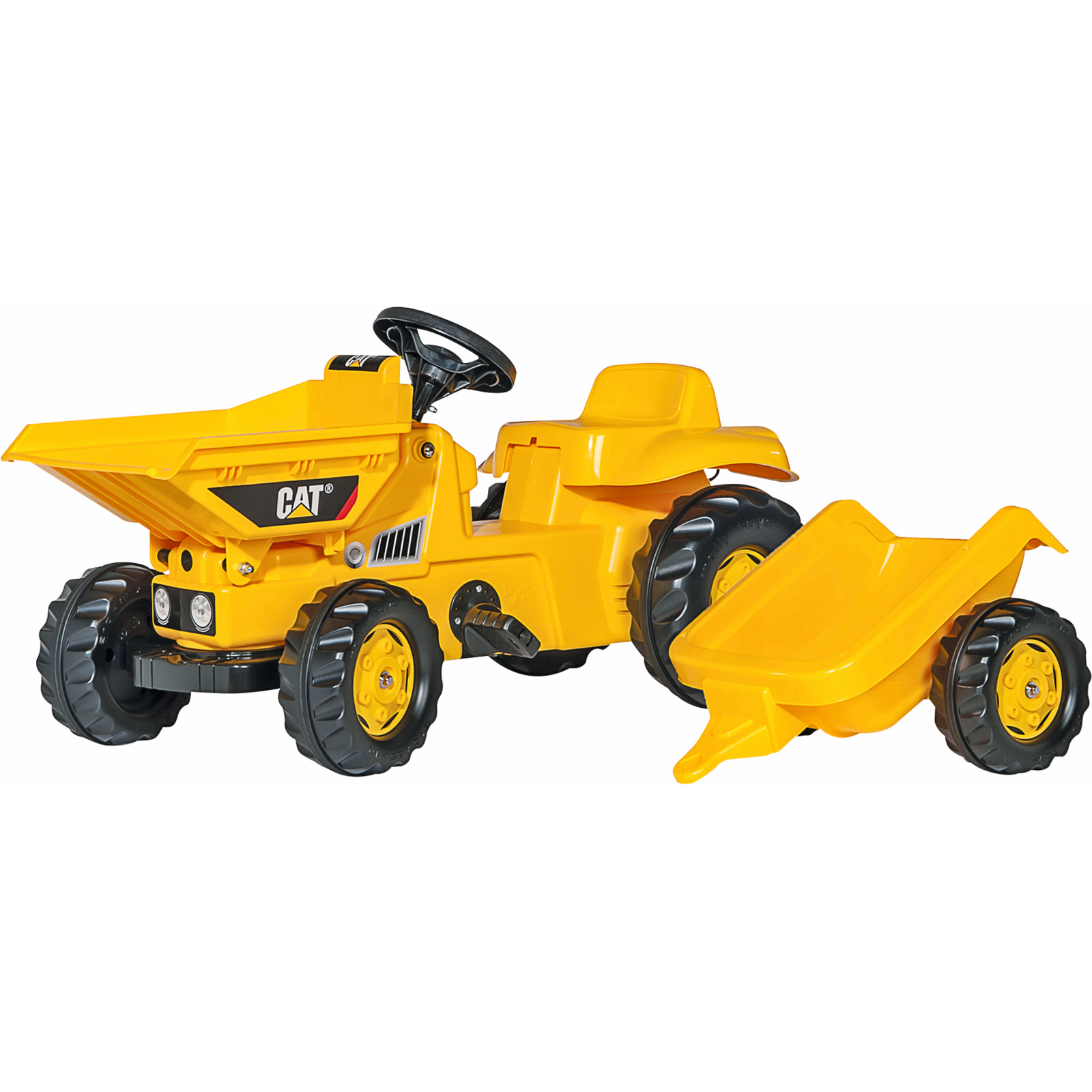 rollyKid Dumper CAT mit Trailer