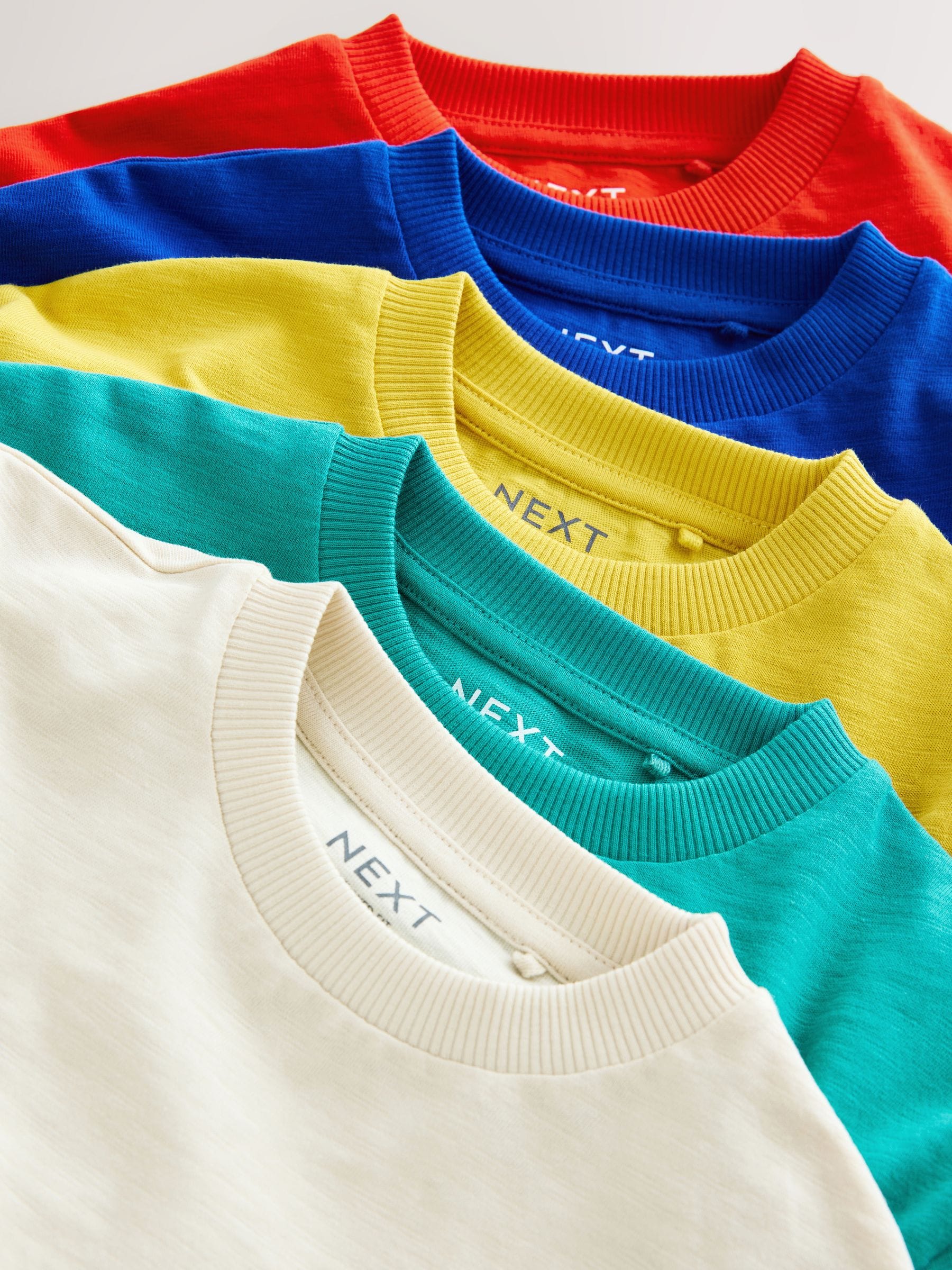 Meerkleurig - Set van 5 T-shirts met lange mouwen (3 mnd-7 jr)