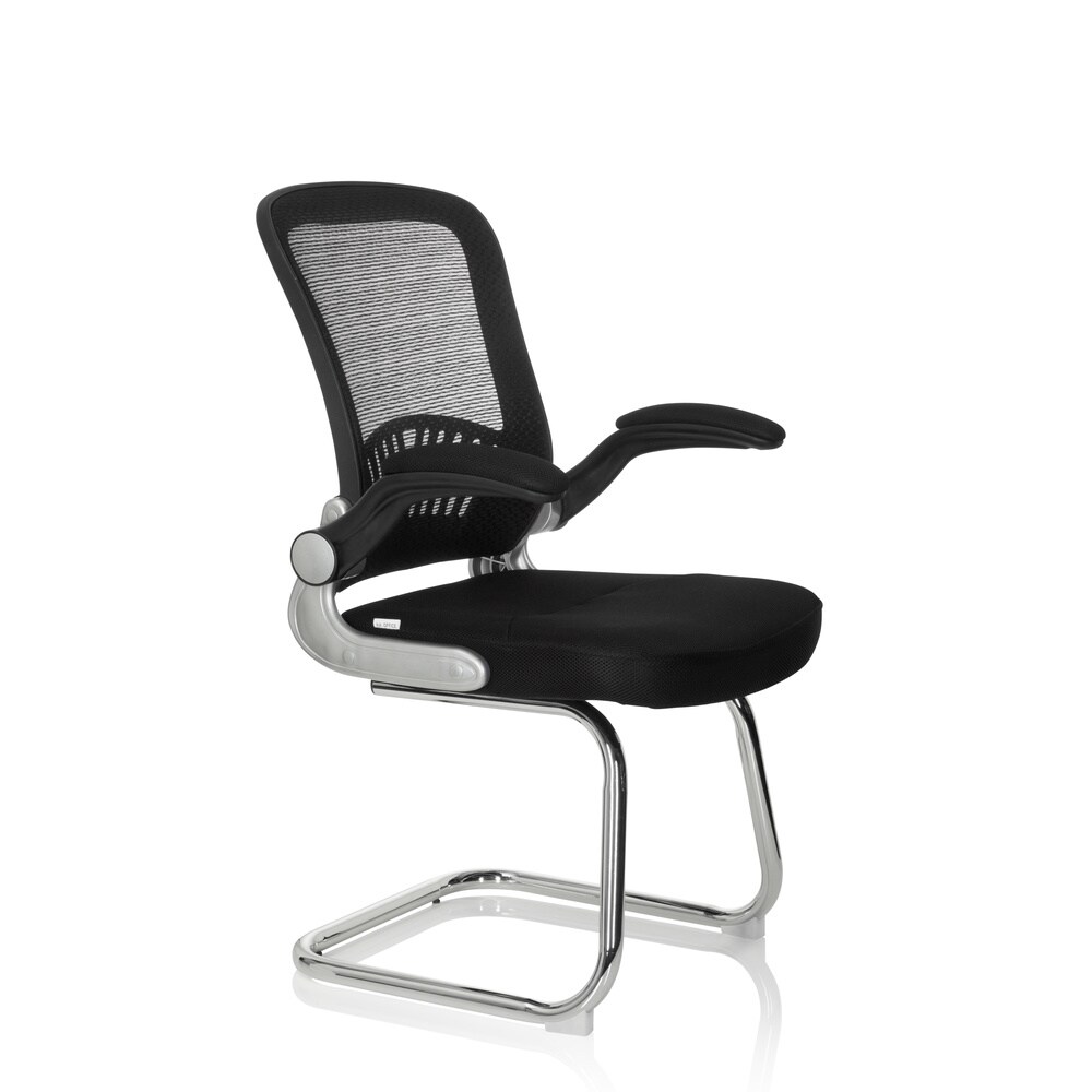 Freischwinger FLYER PRO V Stoff/Netzstoff mit Armlehnen hjh OFFICE