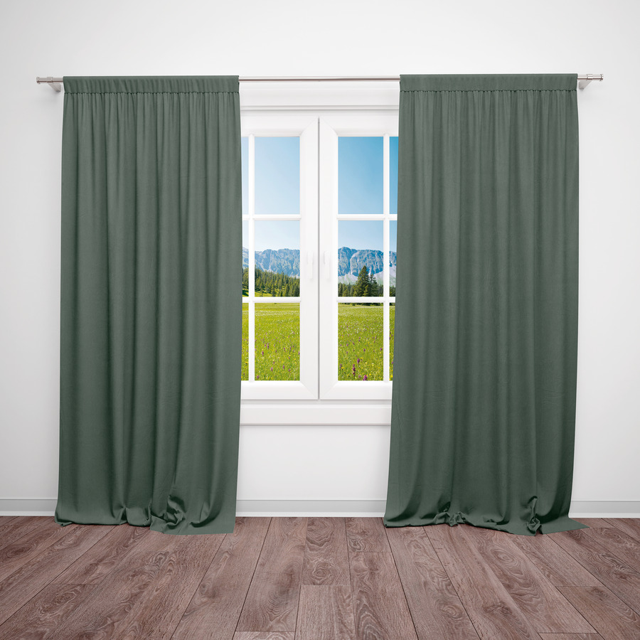 Fertigvorhang Rippenoptik beige 140 x 250 cm