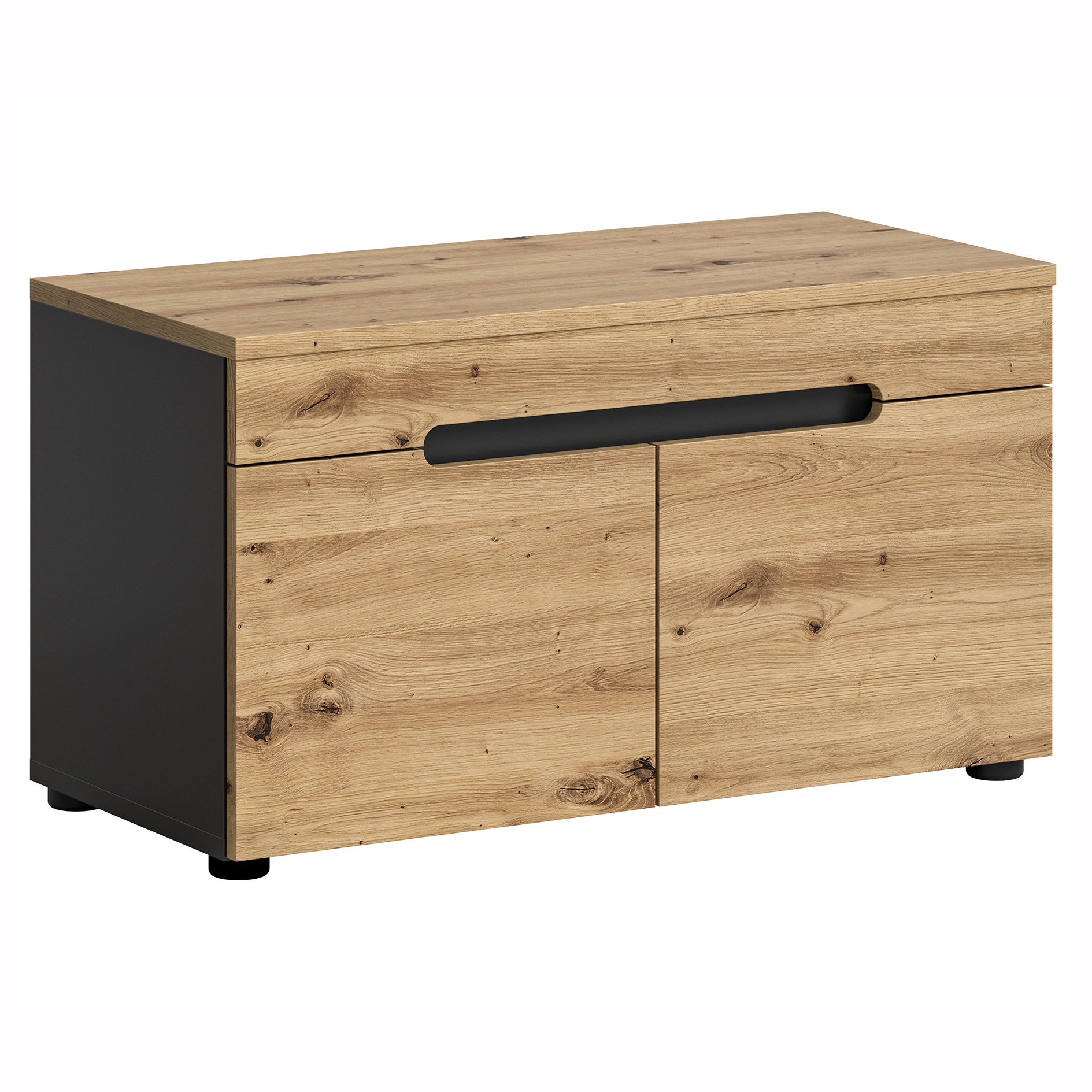 Garderobenbank - Artisan Eiche-Basalt grau - 80 cm