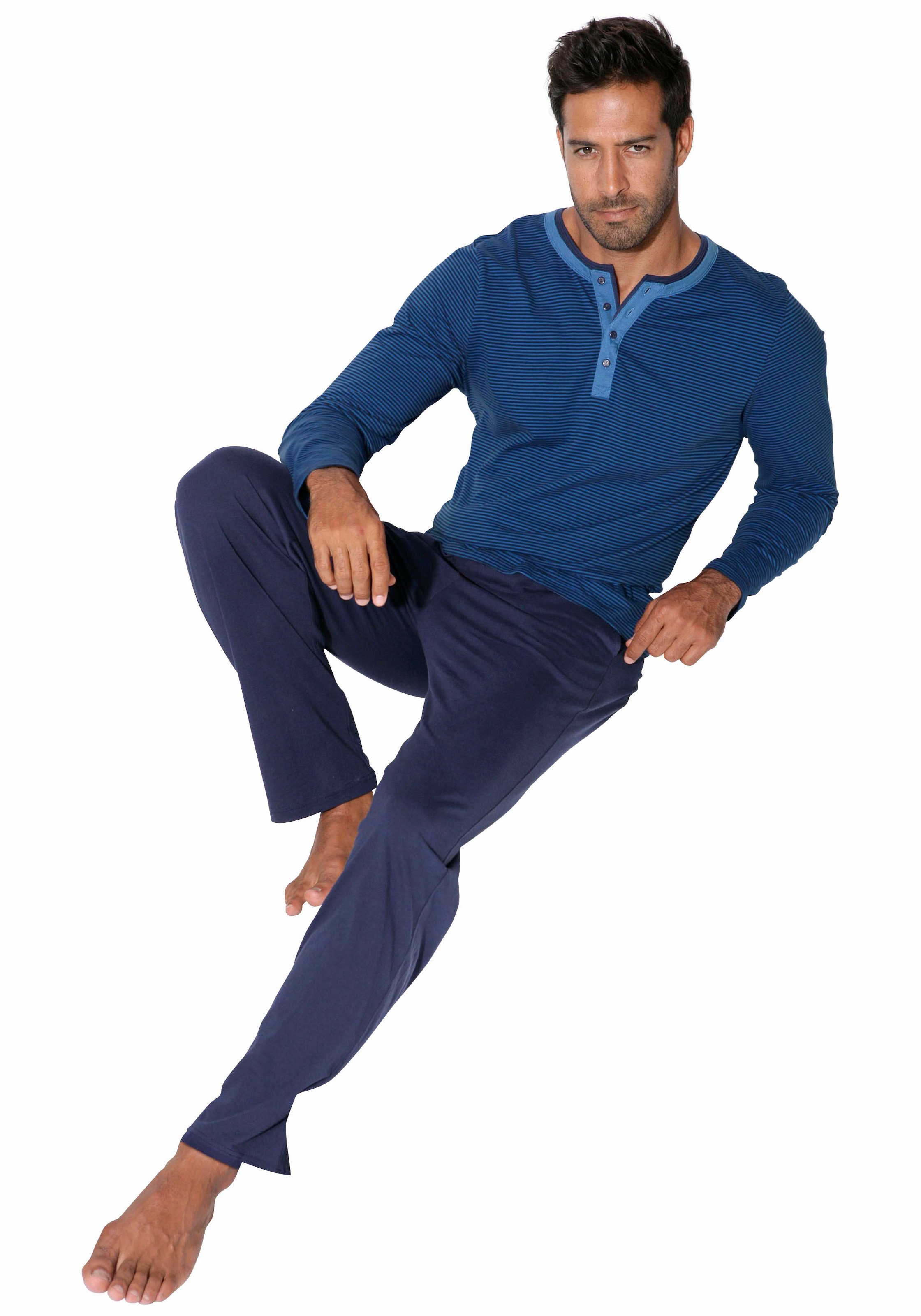 AUTHENTIC LE JOGGER Pyjama, 2 Stk. Schlafanzug in langer Form