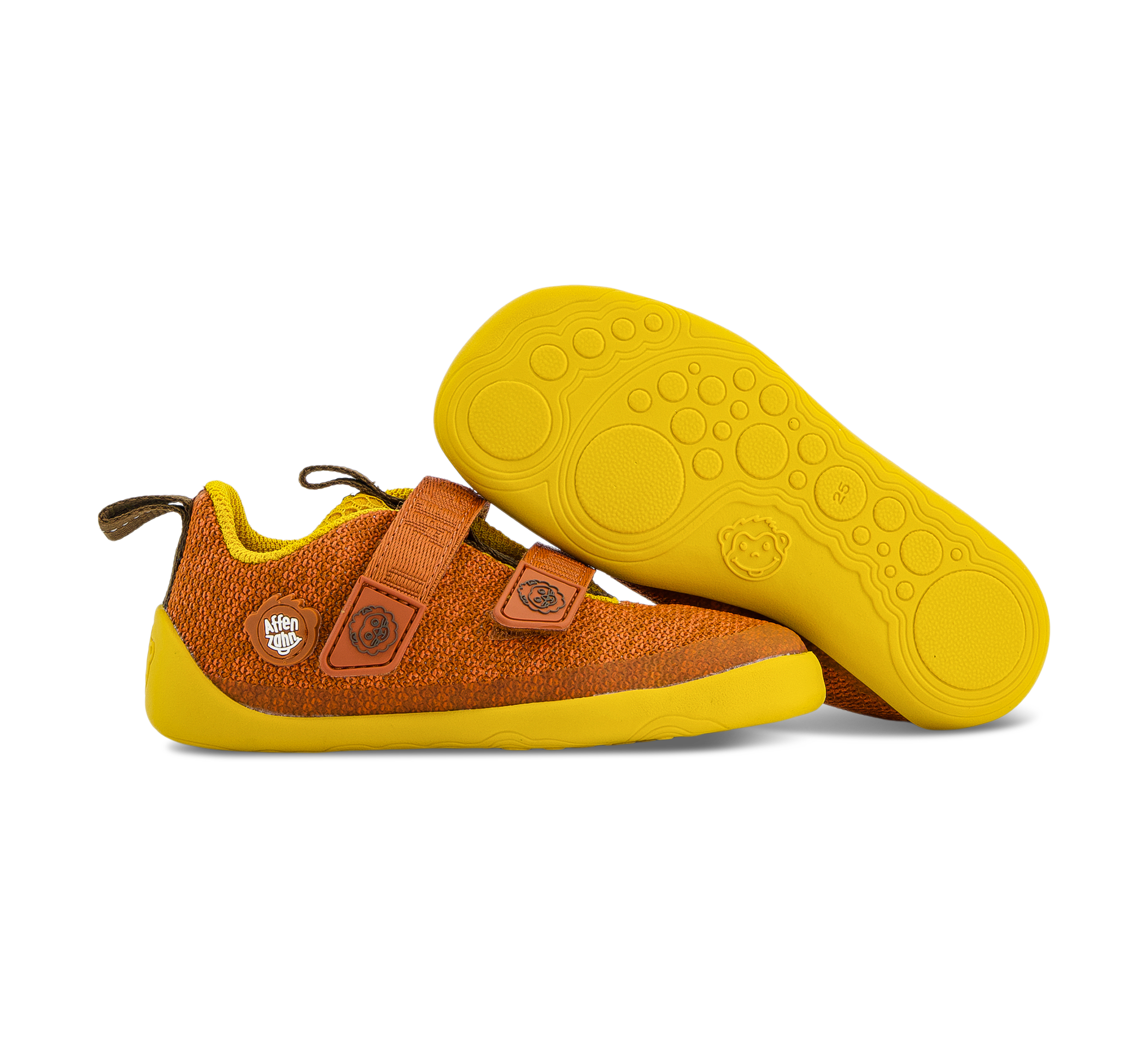 Affenzahn Barfussschuh Knit Happy - Klettschuhe braun