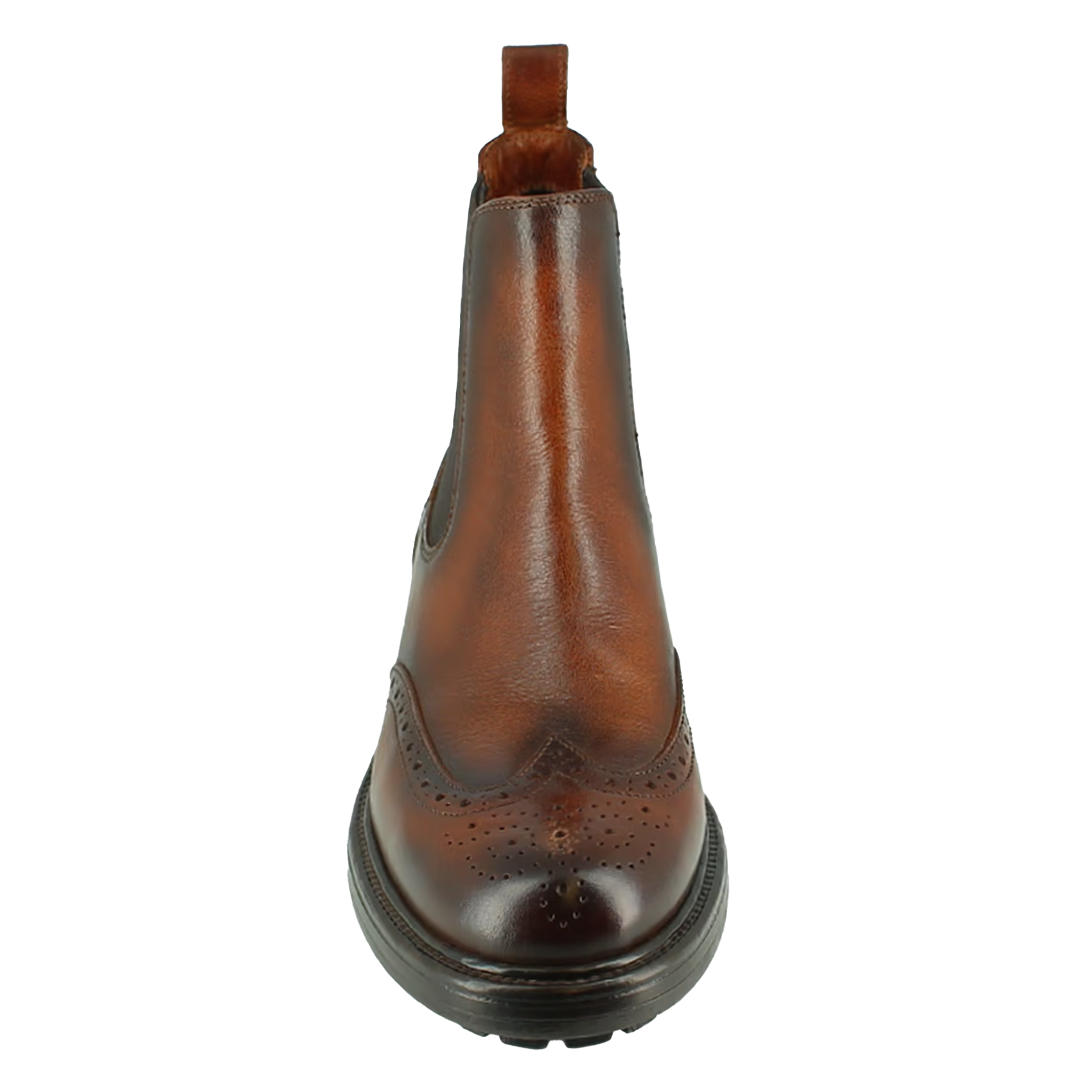 CELIA - Boots à semelles crantées en cuir | Marron