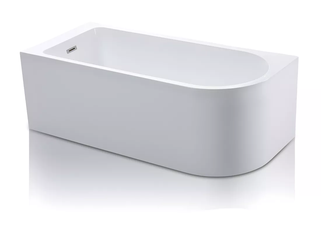 Baignoire d'angle - 240L - 170 x 75 x 58 cm - Blanche - Angle gauche - ANIKA