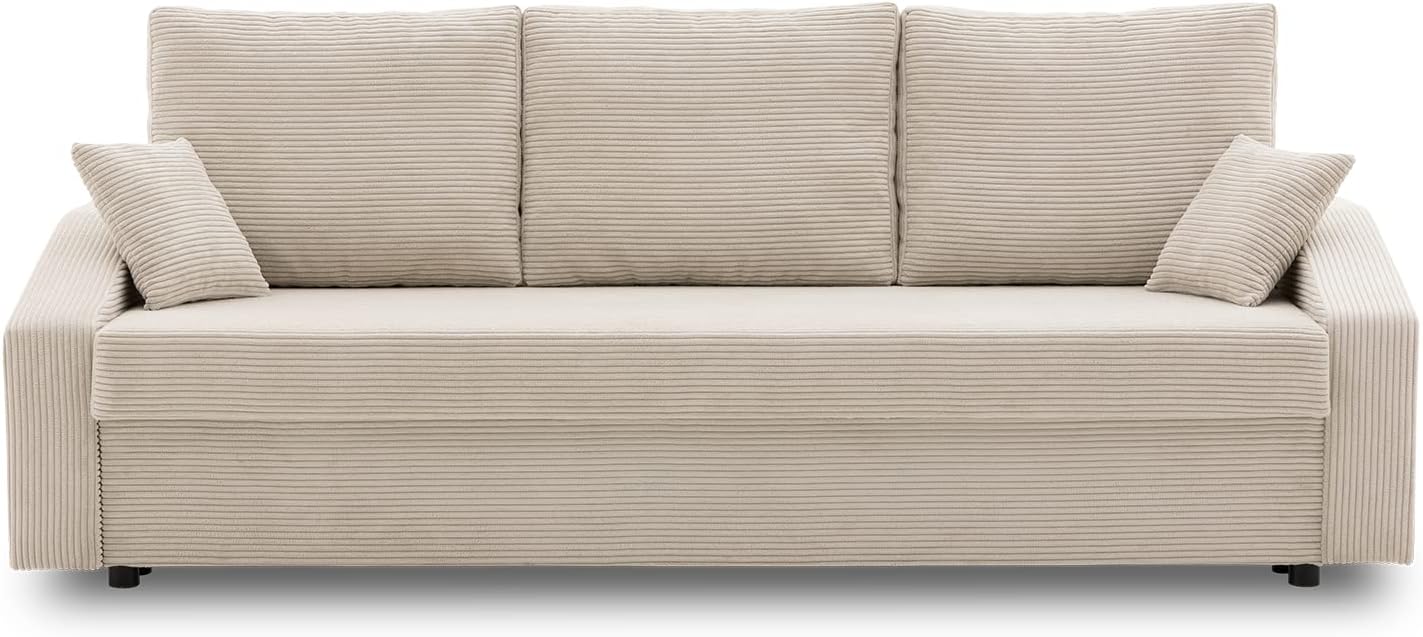 Couch Dorma mit schlaffunktion, einfacher Aufbau, modernes Design, polstermöbel. Schlafcouch zum Wohnzimmer. Widerstandsfähiges, Minimalistisches Design (POSO 100)